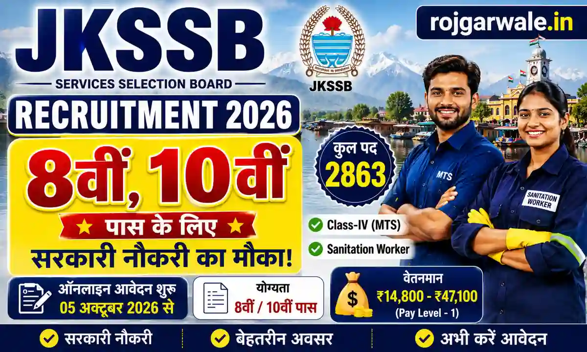 Services Selection Board (JKSSB) Recruitment 2026