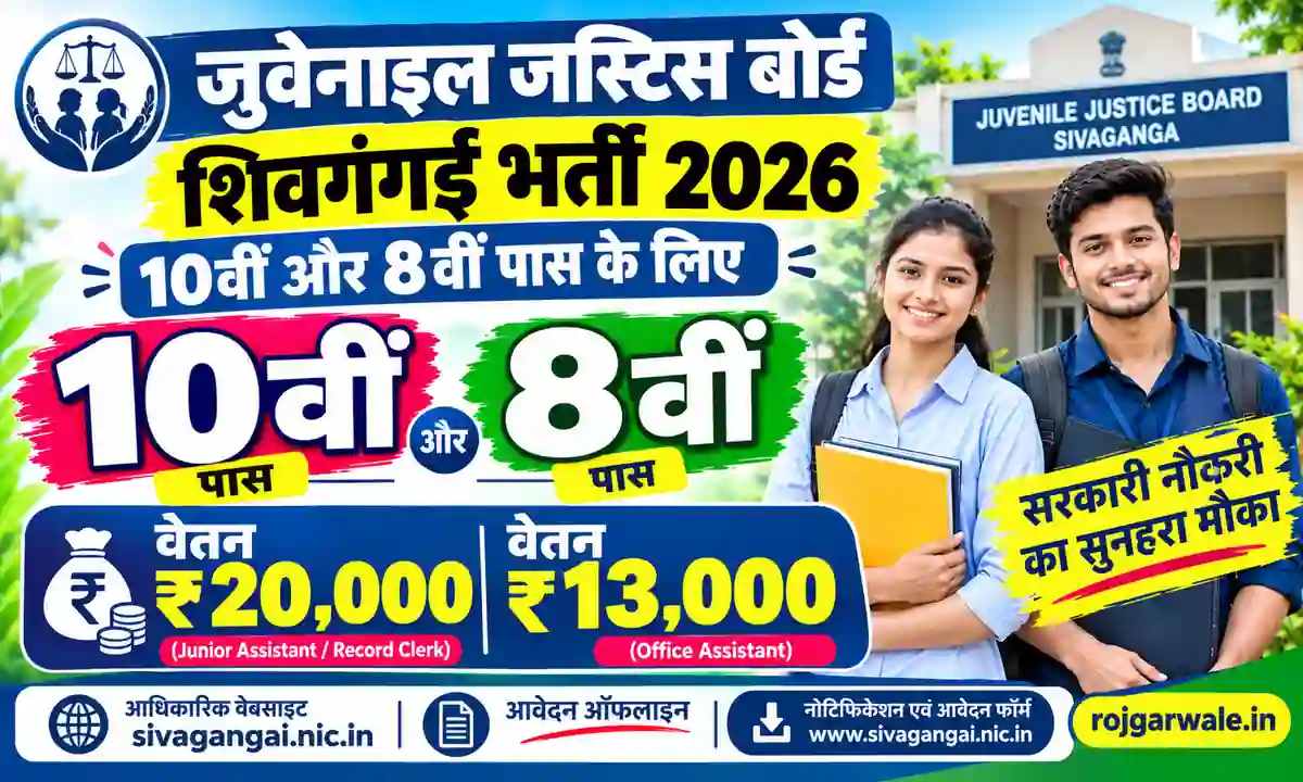 Juvenile Justice Board Sivaganga Recruitment 2026
