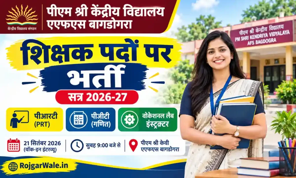 PM SHRI Kendriya Vidyalaya Recruitment 2026